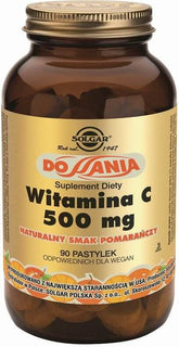 Vitamin C 500 mg natĂŒrliches Orangenaroma 90 SOLGAR Lutschtabletten